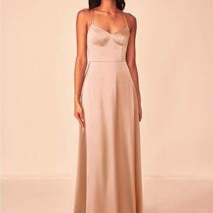 AZAZIE ENGLISH ROSE SATIN DRESS